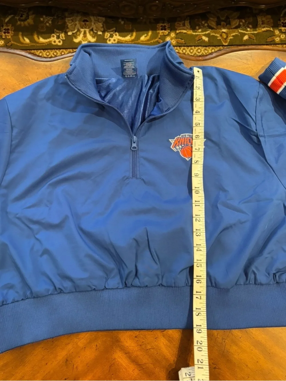 Women’s New York Knicks Lightweight  Pullover 1/4 Zip Cropped Jacket Size XL - Picture 5 of 6